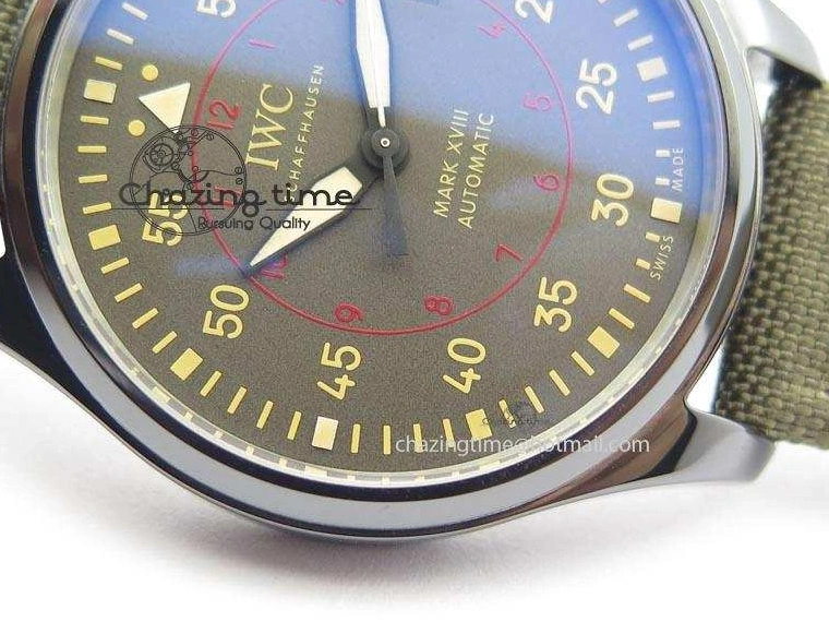 MIROTIME 0304 SunProtective MARK XVII IW324702 Real Ceramic MK Best Edition Green Dial On Green Nylon Strap A 7288